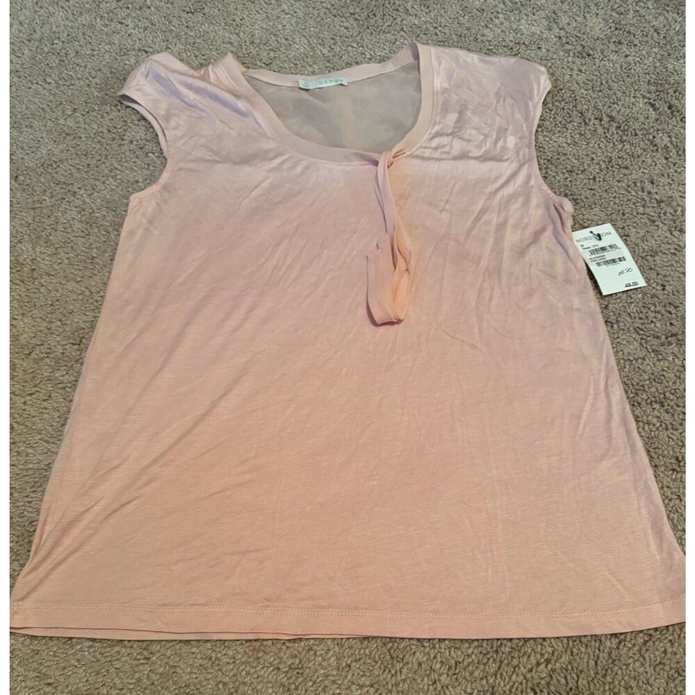 Hinge Light Pink Bow Blouse – Size M, NWT